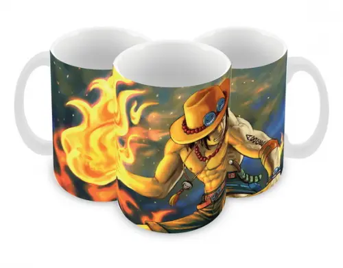 Caneca Polímero One Piece Ace Personalizada