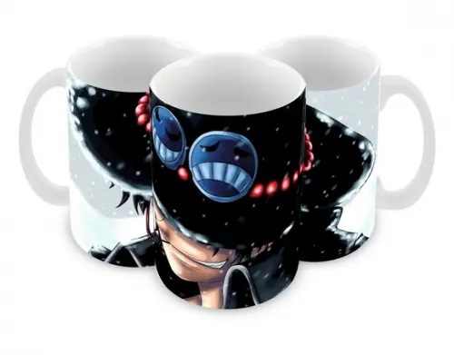 Caneca Polímero One Piece Ace Personalizada