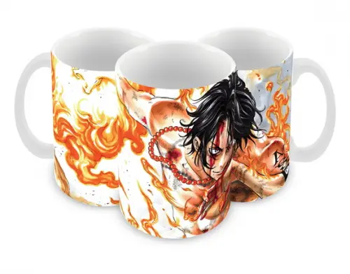 Caneca Polímero One Piece Ace Personalizada
