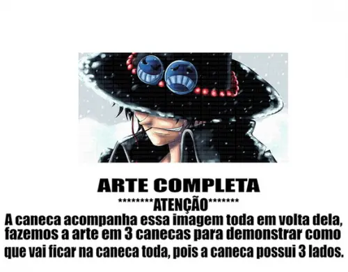 Caneca Polímero One Piece Ace Personalizada