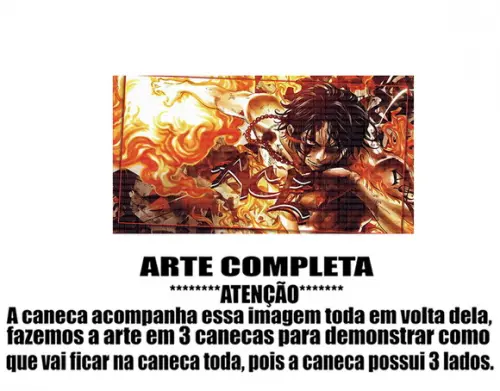 Caneca Polímero One Piece Ace Personalizada