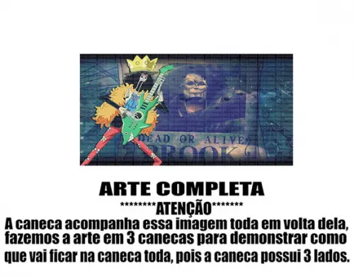 Caneca Polímero One Piece Brook Personalizada