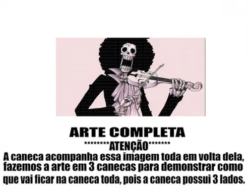 Caneca Polímero One Piece Brook Personalizada