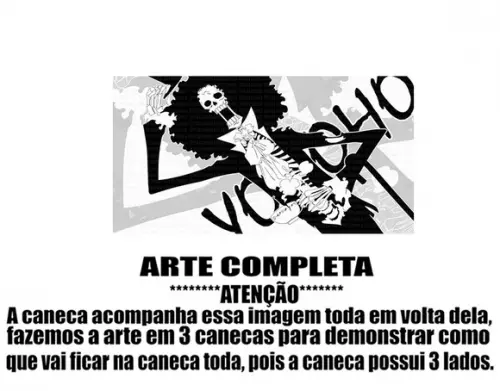 Caneca Polímero One Piece Brook Personalizada