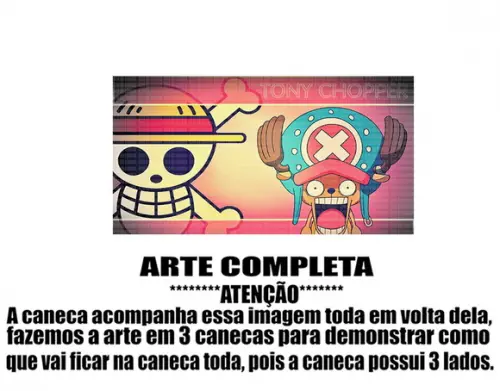 Caneca Polímero One Piece Chopper Personalizada