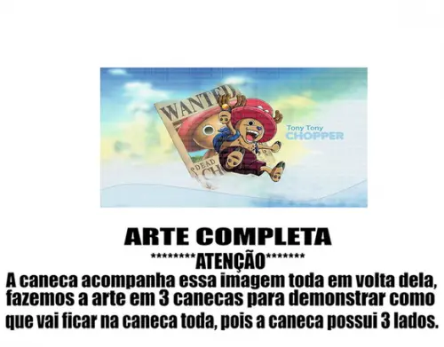 Caneca Polímero One Piece Chopper Personalizada