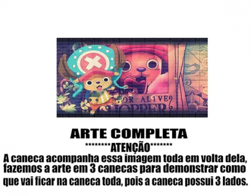 Caneca Polímero One Piece Chopper Personalizada
