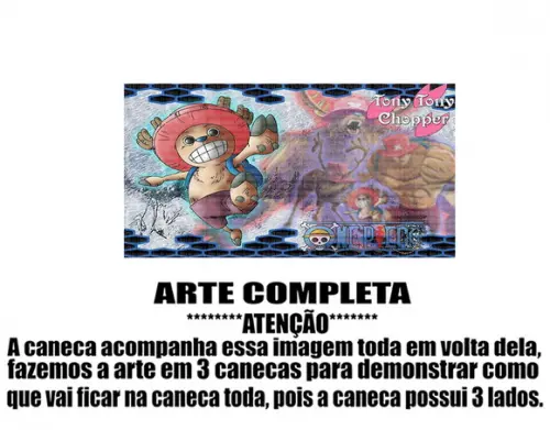 Caneca Polímero One Piece Chopper Personalizada