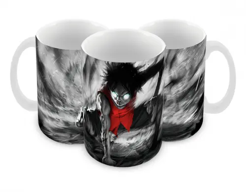 Caneca Polímero One Piece Luffy Personalizada