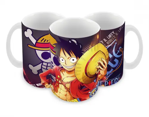 Caneca Polímero One Piece Luffy Personalizada