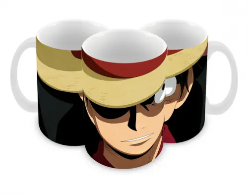 Caneca Polímero One Piece Luffy Personalizada