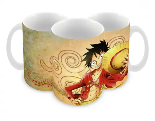 Caneca Polímero One Piece Luffy Personalizada