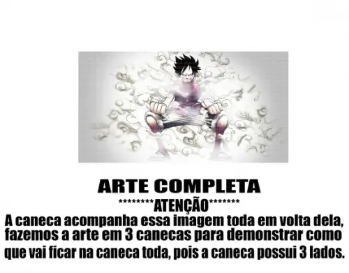 Caneca Polímero One Piece Luffy Personalizada