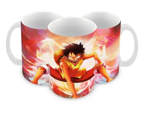 Caneca Polímero One Piece Luffy Personalizada