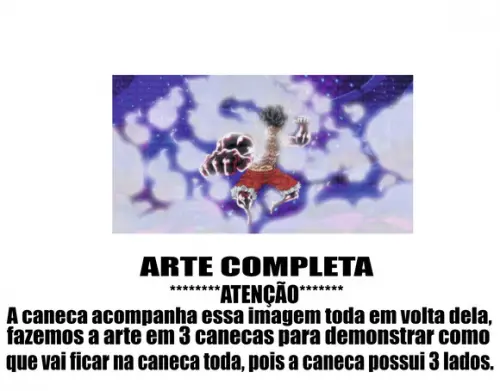 Caneca Polímero One Piece Luffy Snakeman Personalizada