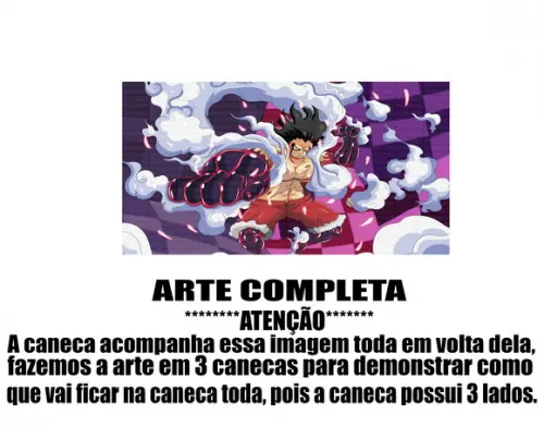 Caneca Polímero One Piece Luffy Snakeman Personalizada