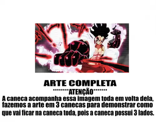 Caneca Polímero One Piece Luffy Snakeman Personalizada