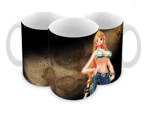 Caneca Polímero One Piece Nami Personalizada