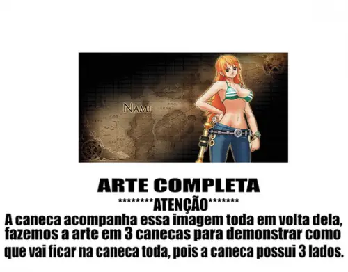 Caneca Polímero One Piece Nami Personalizada