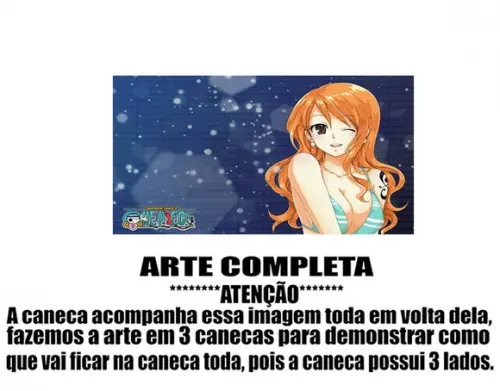 Caneca Polímero One Piece Nami Personalizada