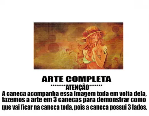 Caneca Polímero One Piece Nami Personalizada