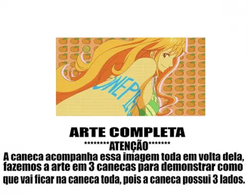 Caneca Polímero One Piece Nami Personalizada