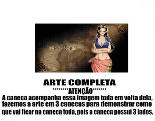 Caneca Polímero One Piece Nico Robin Personalizada