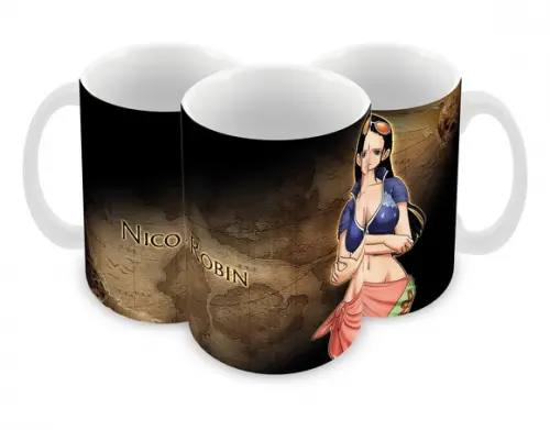Caneca Polímero One Piece Nico Robin Personalizada