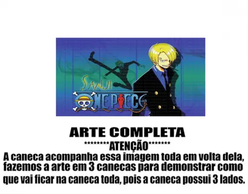 Caneca Polímero One Piece Sanji Personalizada
