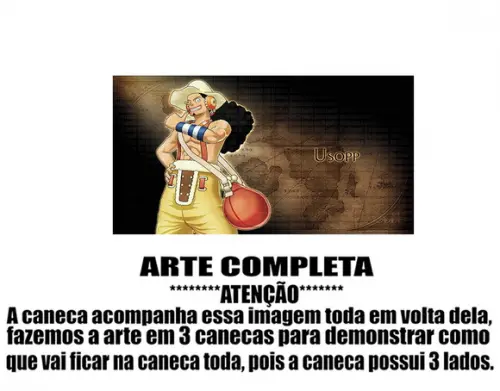 Caneca Polímero One Piece Usopp Personalizada