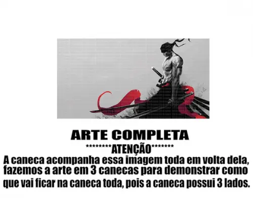 Caneca Polímero One Piece Zoro Personalizada