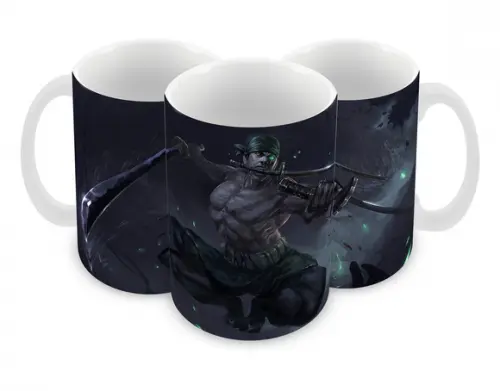 Caneca Polímero One Piece Zoro Personalizada