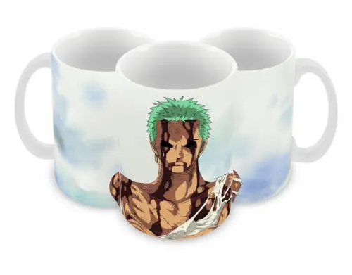 Caneca Polímero One Piece Zoro Personalizada