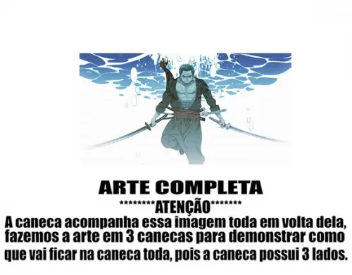 Caneca Polímero One Piece Zoro Personalizada