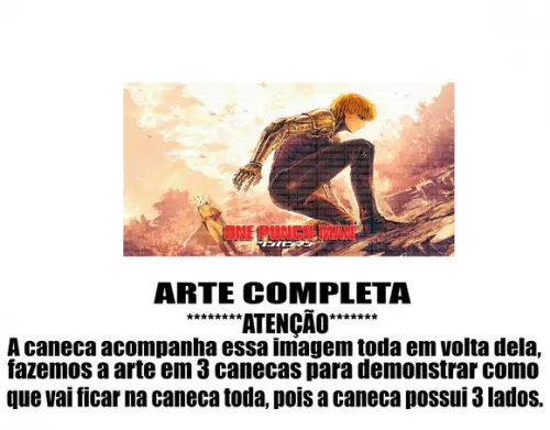 Caneca Polímero One Punch Man Personalizada
