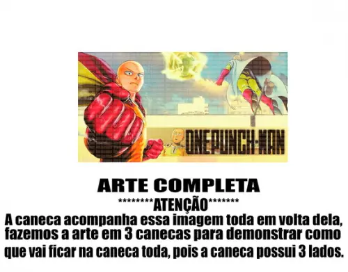 Caneca Polímero One Punch Man Personalizada