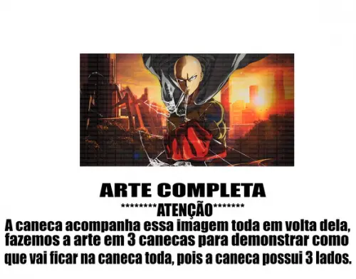 Caneca Polímero One Punch Man Personalizada
