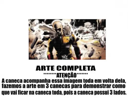 Caneca Polímero One Punch Man Personalizada