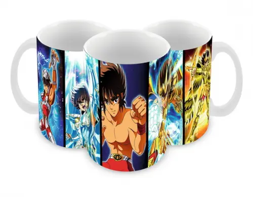 Caneca Polímero os Cavaleiros do Zodíaco Personalizada
