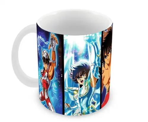 Caneca Polímero os Cavaleiros do Zodíaco Personalizada