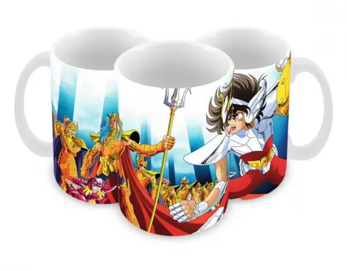 Caneca Polímero os Cavaleiros do Zodíaco Personalizada