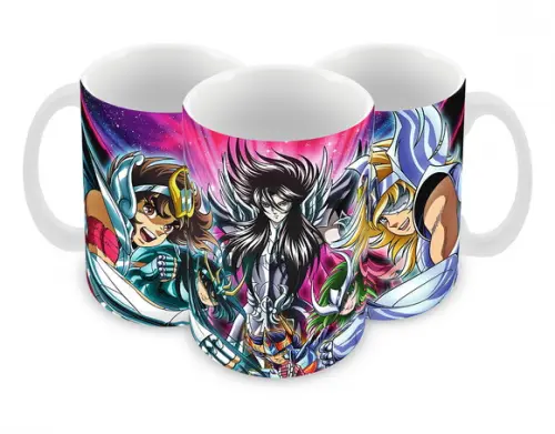 Caneca Polímero os Cavaleiros do Zodíaco Personalizada