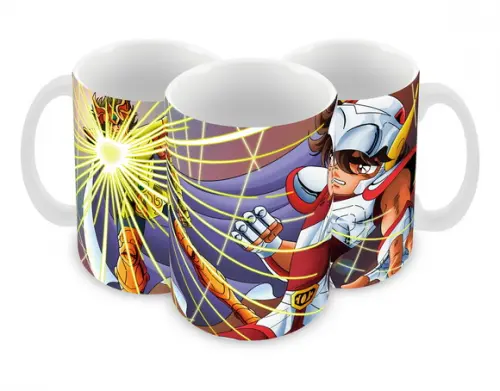 Caneca Polímero os Cavaleiros do Zodíaco Personalizada