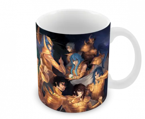 Caneca Polímero os Cavaleiros do Zodíaco Personalizada