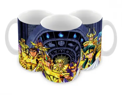 Caneca Polímero os Cavaleiros do Zodíaco Personalizada