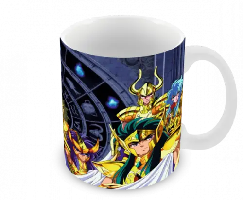 Caneca Polímero os Cavaleiros do Zodíaco Personalizada