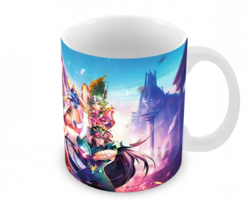 Caneca Polímero os Cavaleiros do Zodíaco Personalizada