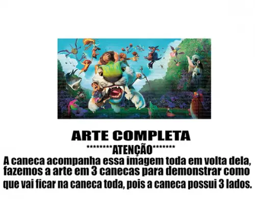 Caneca Polímero os Croods Personalizada