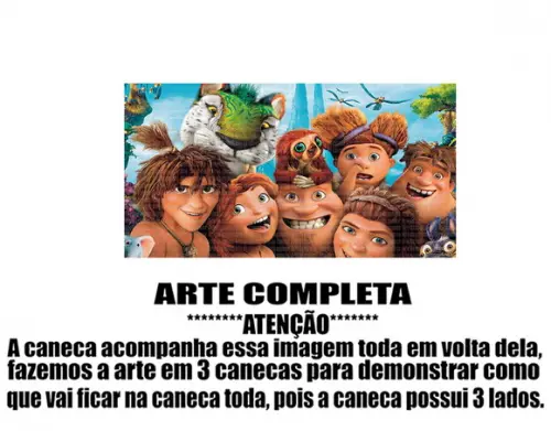 Caneca Polímero os Croods Personalizada