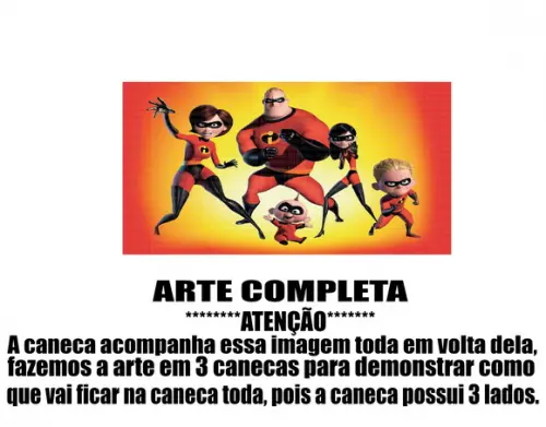 Caneca Polímero os Incríveis Personalizada